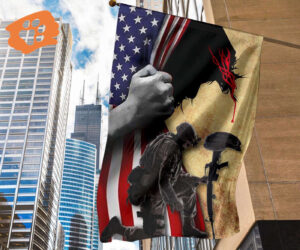 Jesus Christ And The Veteran Flag Thank YouThank You Veterans Decorative