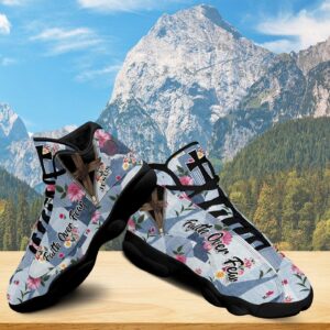 Jesus Christ Cross Basketball Shoes, Faith Over Fear Running Shoes, Religious Footwear Unisex, Gift For Payers 1