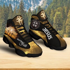Jesus Christ Cross Basketball Shoes, Just Have Faith Christian Running Shoes, Footwear Sport Religious Faith Gift 3