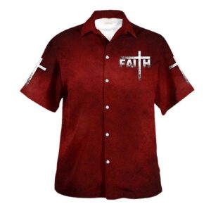 Men s Jesus Christ Cross Faith Hawaiian Shirt - Christian Gift for Him
