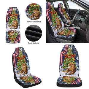 Jesus Christ Cross Lion of Judah Christmas Car Seat Cover - Car Decor Gift 1