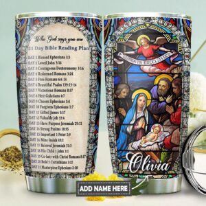 Jesus Christ Family Personalized Stainless Steel Tumbler - Jesus Lover Men Women