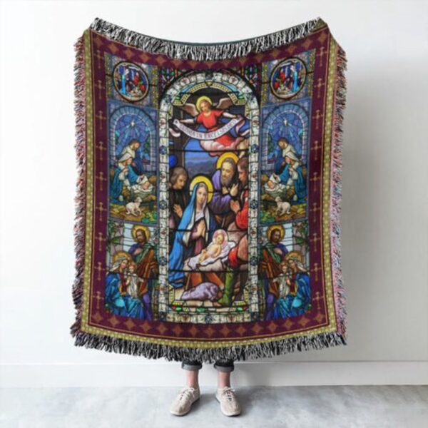 Jesus Christ Family Woven Blanket Tapestry TRL488WB