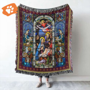 Jesus Christ Family Woven Blanket Tapestry TRL488WB