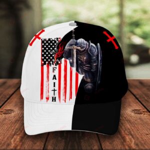 Jesus Christ God Faith Knight Classic 3d Cap ALL OVER PRINTED