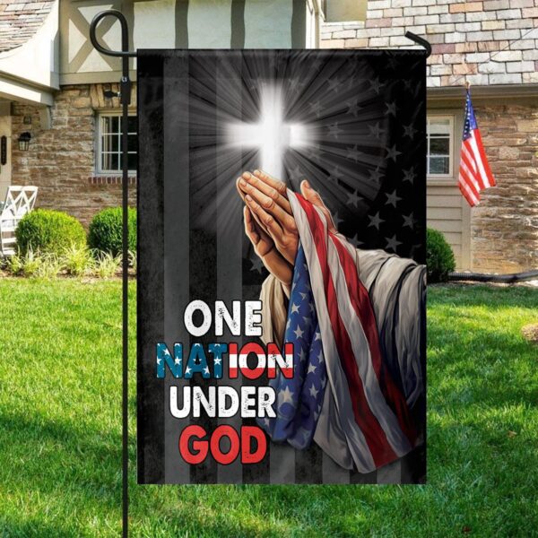 Jesus Christ Praying Garden Flag God Bless America House Flag Christian Outdoor Decor