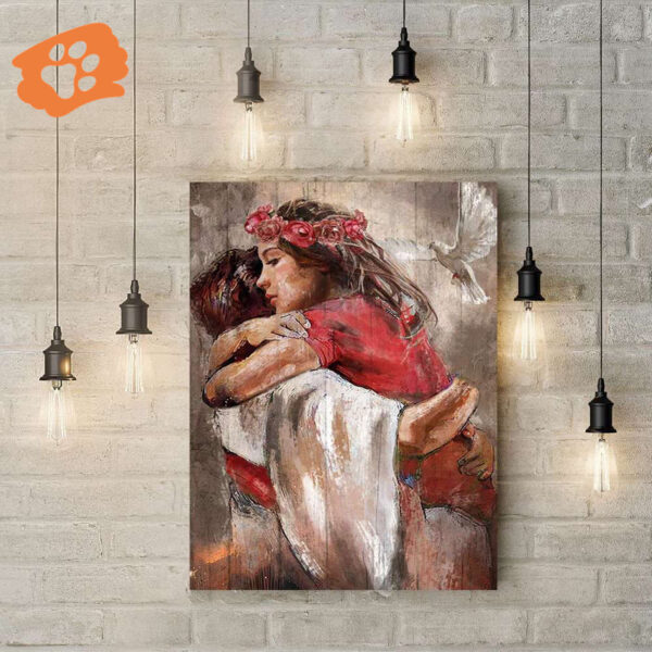 Jesus Christ Hugging Woman Poster for Home Decor Gift