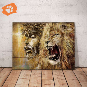 Jesus Christ Lion Roaring Poster for Home Decor Gift