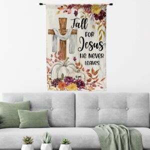 Fall For Jesus Outdoor Garden Flags - Thanksgiving & Autumn Decor 1