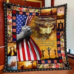 Jesus Christian American Quilt Blanket 1