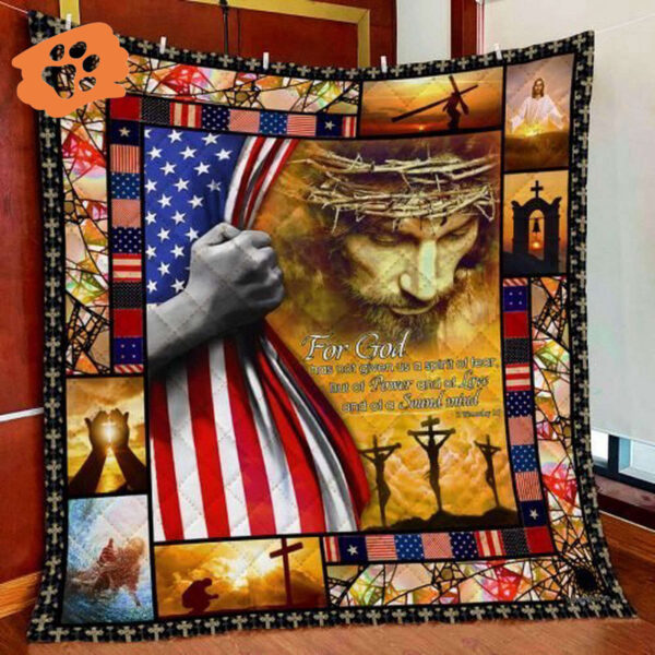 Jesus Christian American Quilt Blanket