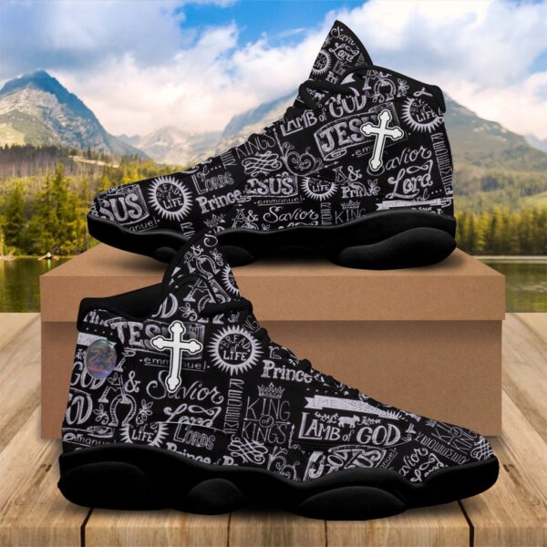 Jesus Christian Basketball Shoes, Christ Cross Running Shoes, Religious Gift For God Prayer, Unisex Basketball Shoes