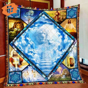 Jesus Christian Lion Quilt Blanket