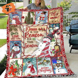 Jesus Christmas Blanket: Christian Throw for Faith & Inspiration - Snowman Design