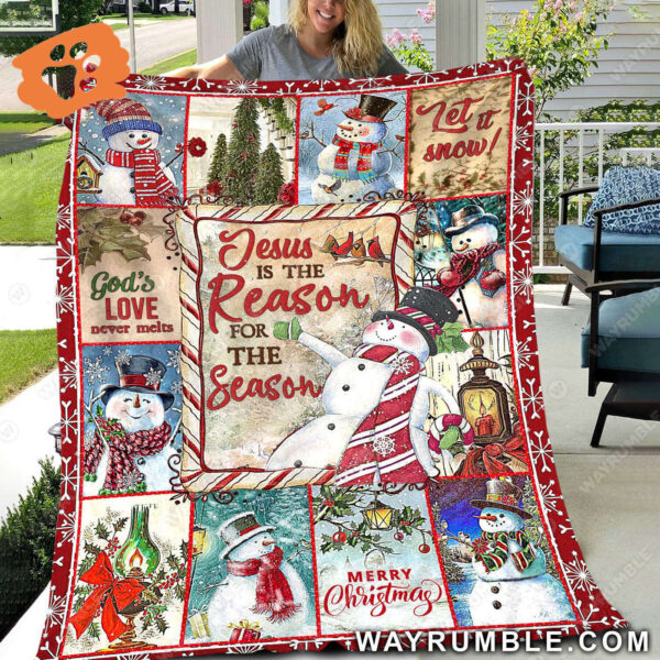 Jesus Christmas Blanket: Christian Throw for Faith & Inspiration – Snowman Design
