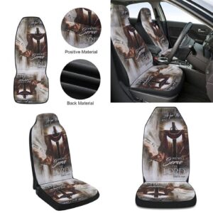 Jesus Christmas Car Seat Cover for Home Festive Car Decor Gift 1