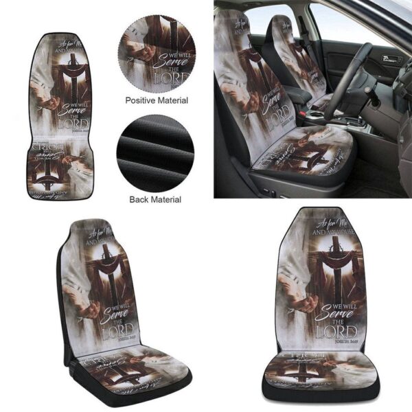 Jesus Christmas Car Seat Cover for Home Festive Car Decor Gift
