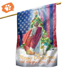 Jesus Christmas Garden Flag Merry Christmas & Happy New Year House Flags 2025
