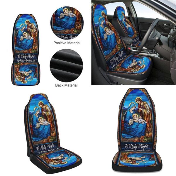 Jesus Christmas Nativity Scene Car Seat Cover – Festive Car Decor Gift