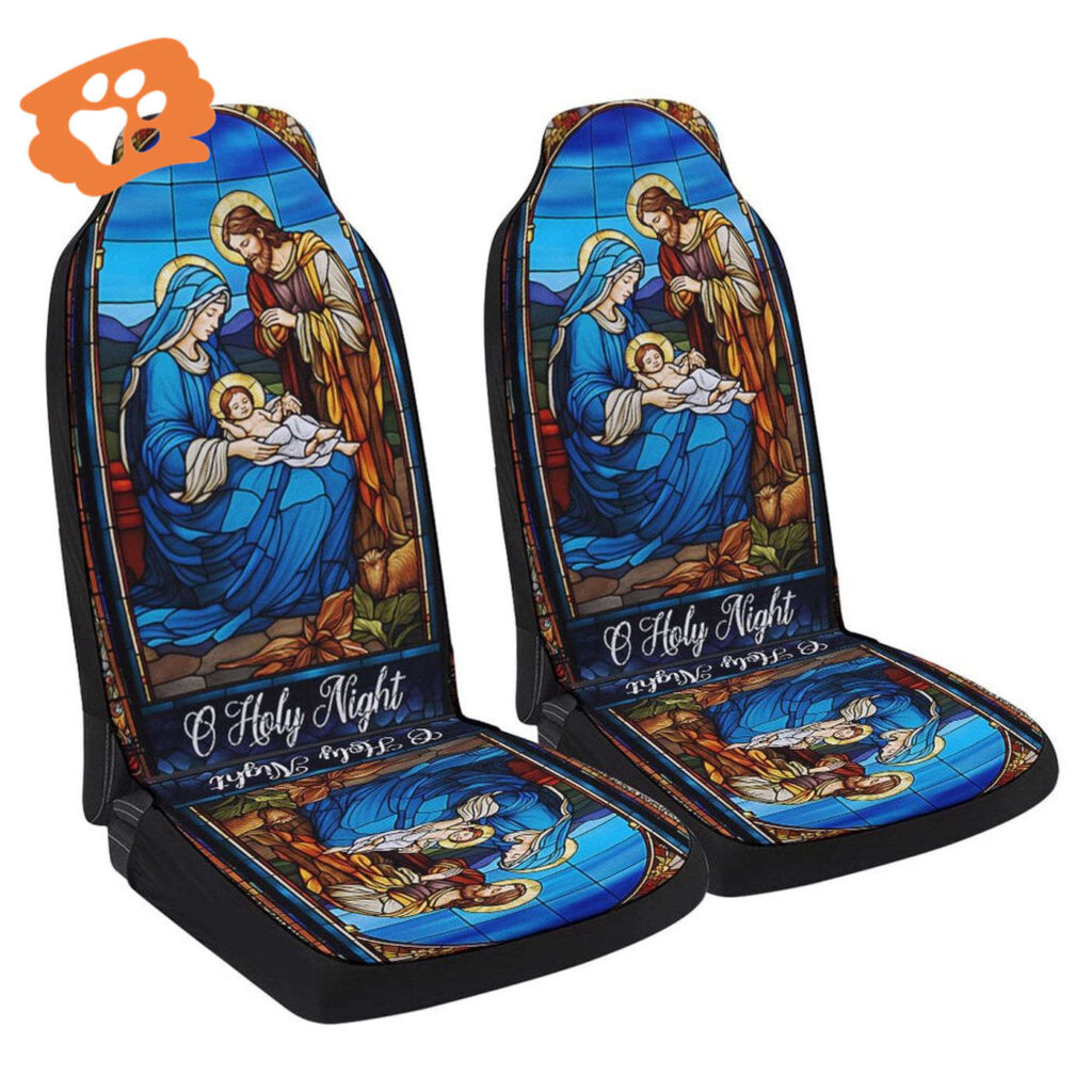 Jesus Christmas Nativity Scene Car Seat Cover – Festive Car Decor Gift Jesus Christmas Nativity Scene Car Seat Cover – Festive Car Decor Gift