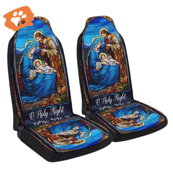 Jesus Christmas Nativity Scene Car Seat Cover – Festive Car Decor Gift