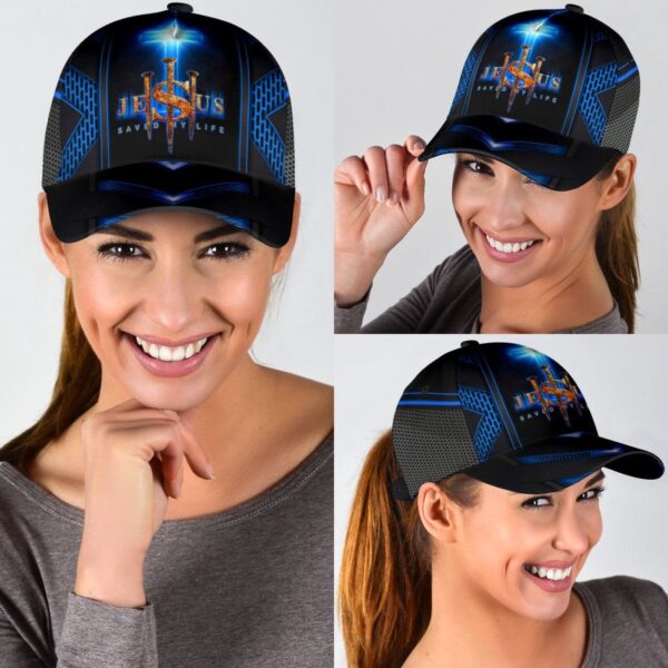 Jesus Cross Blue Saved My Life Classic Cap All Over Print