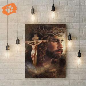 Jesus Cross Crown of Thorns Poster for Home Decor Gift