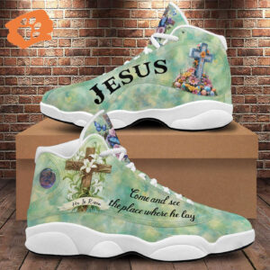 Jesus Cross Easter Basketball Shoes, Jesus He Is Risen Running Shoes, Christian Faith Lily Footwear Sneaker Unisex