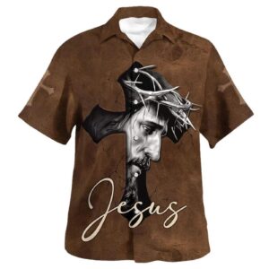 Christian Hawaiian Shirt: Jesus Cross Gift for Men - Perfect for Christian Friends