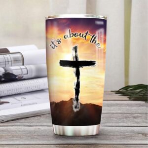 Jesus Cross Personalized Stainless Steel Tumbler - Jesus Lover Men Women 1