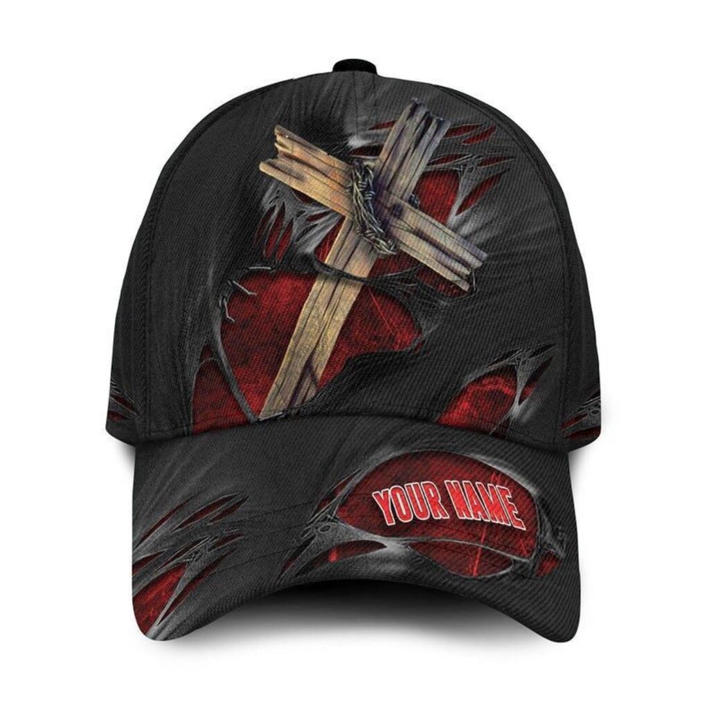 Jesus Cross Torn Fabric Custom Name 3D Classic Cap For Jesus Lovers, jesus hat, jesus cap Jesus Cross Torn Fabric Custom Name 3D Classic Cap For Jesus Lovers, jesus hat, jesus cap