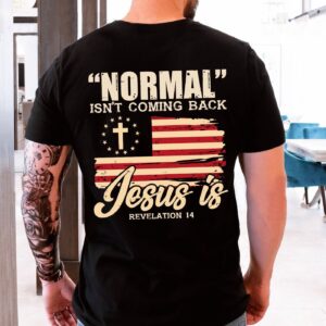 Jesus Cross USA Flag Shirt & Hoodie Set - Patriotic Fourth of July Tee & God Lover Gifts 3