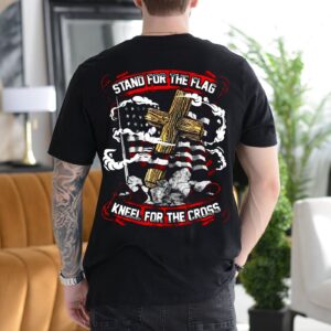 Jesus Cross USA Flag Shirt - Stand For The Flag Christian Gifts Unisex Tshirt Hoodie Sweatshirt Mug 3