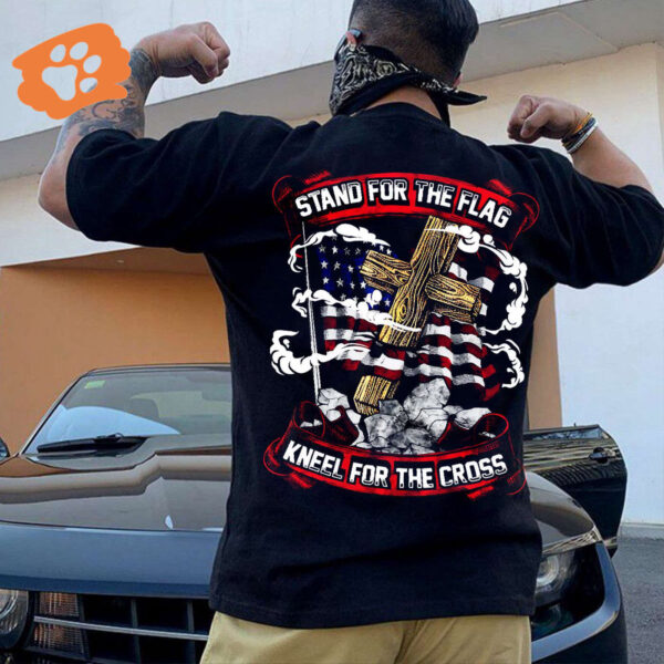 Jesus Cross USA Flag Shirt – Stand For The Flag Christian Gifts Unisex Tshirt Hoodie Sweatshirt Mug