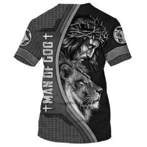 Christian Jesus Crown of Thorns Lion All Over Print 3D T-Shirt - Unique Gift for Christians 1