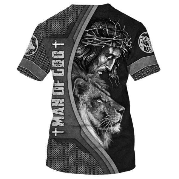 Christian Jesus Crown of Thorns Lion All Over Print 3D T-Shirt – Unique Gift for Christians