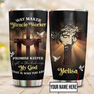 Jesus Custom Name Stainless Steel Tumbler 20Oz - Jesus Lover Men Women