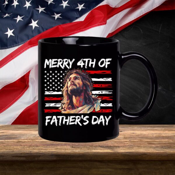 Jesus Dad American Flag T-shirt & Father s Day Sweatshirt Independence Day Gift Set