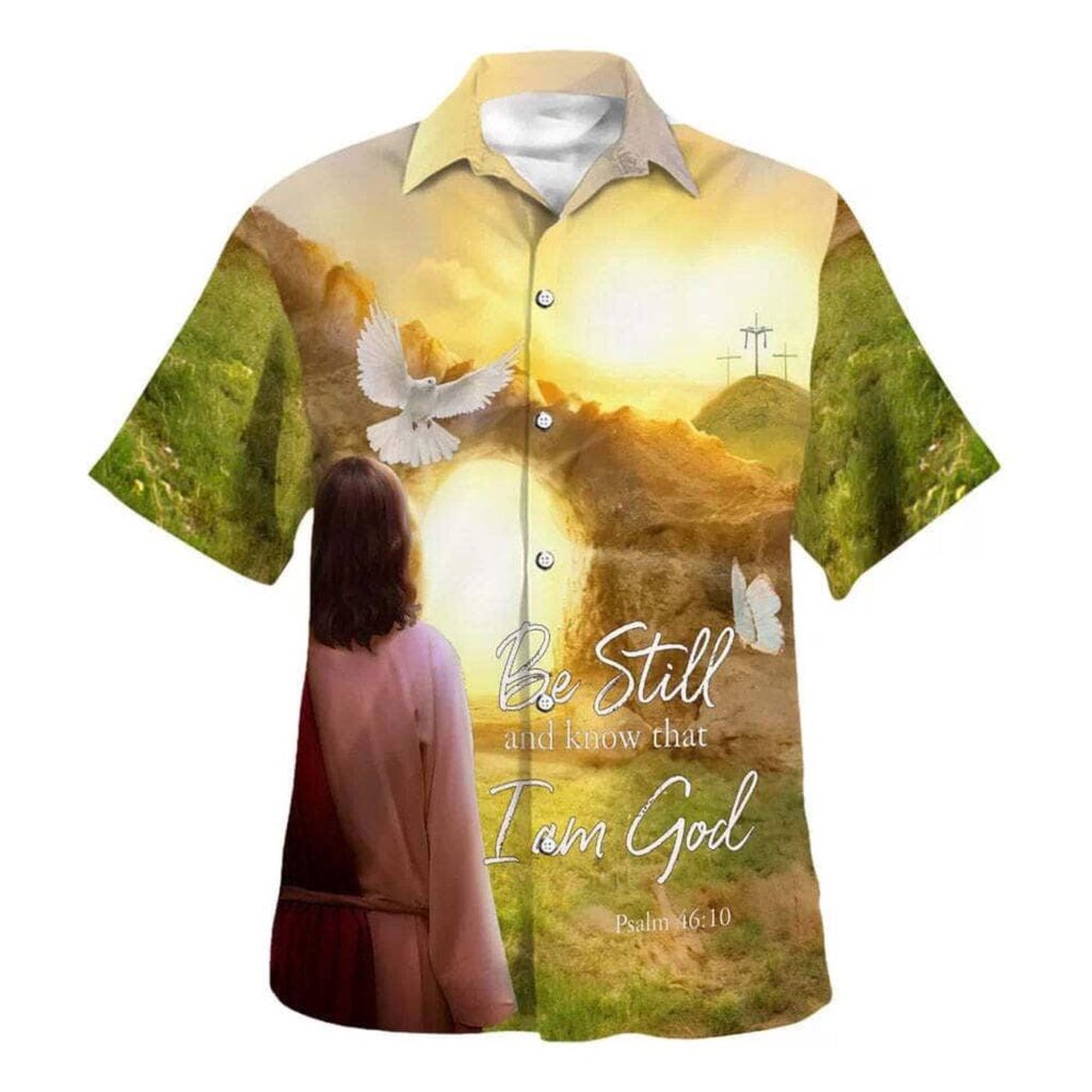 Men s Jesus Dove Be Still Hawaiian Shirt: Gift for Christian Men Men s Jesus Dove Be Still Hawaiian Shirt: Gift for Christian Men