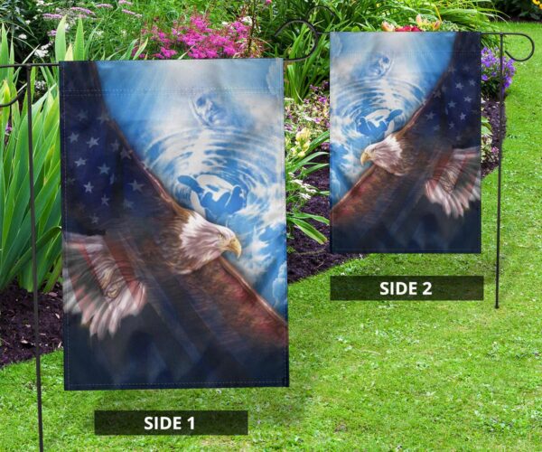 Jesus Eagle American Flag One Nation Under God Christian Flag Patriotic Outdoor Decor