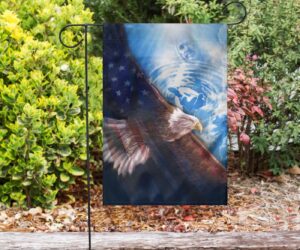 Jesus Eagle American Flag One Nation Under God Christian Flag Patriotic Outdoor Decor 1