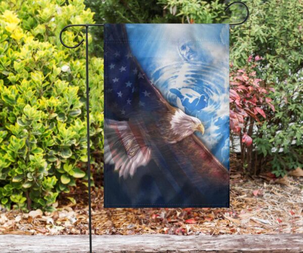 Jesus Eagle American Flag One Nation Under God Christian Flag Patriotic Outdoor Decor