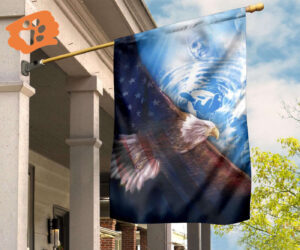 Jesus Eagle American Flag One Nation Under God Christian Flag Patriotic Outdoor Decor