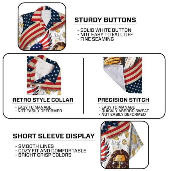Jesus Eagle Beer American Flag Hawaii Shirt – Cool Men s Aloha Set for Summer Beach Independence Day Gifts