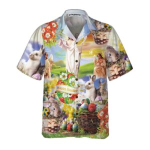 Jesus Easter Hawaiian Shirt - Button Up Easter For Men & Women - Great Easter Gift Idea 1