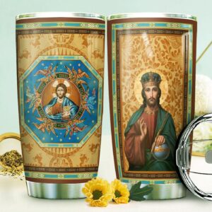 Jesus Eastern Orthodox Stainless Steel Tumbler - Jesus Lover Men Women