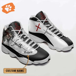 Jesus Faith Basic custom name Air Jordan 13 Shoes - Gift for Men Women