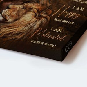 Jesus Faith God Lion Head Landscape Poster Home Decor - Motivational Quote for Christian Believers 3