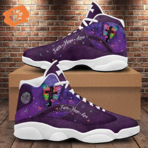 Jesus Faith Hope Love Basketball Shoes, Christian Cross Butterfly Faith Running Shoes, Footwear Shoes Men And Women