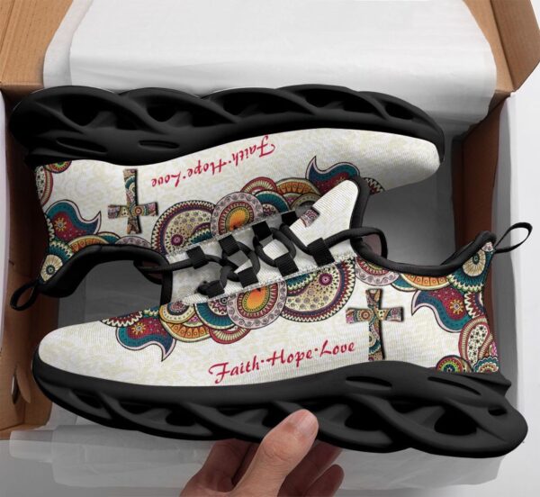 Jesus Faith Hope Love Yezy Running Sneakers Gift for Men Women